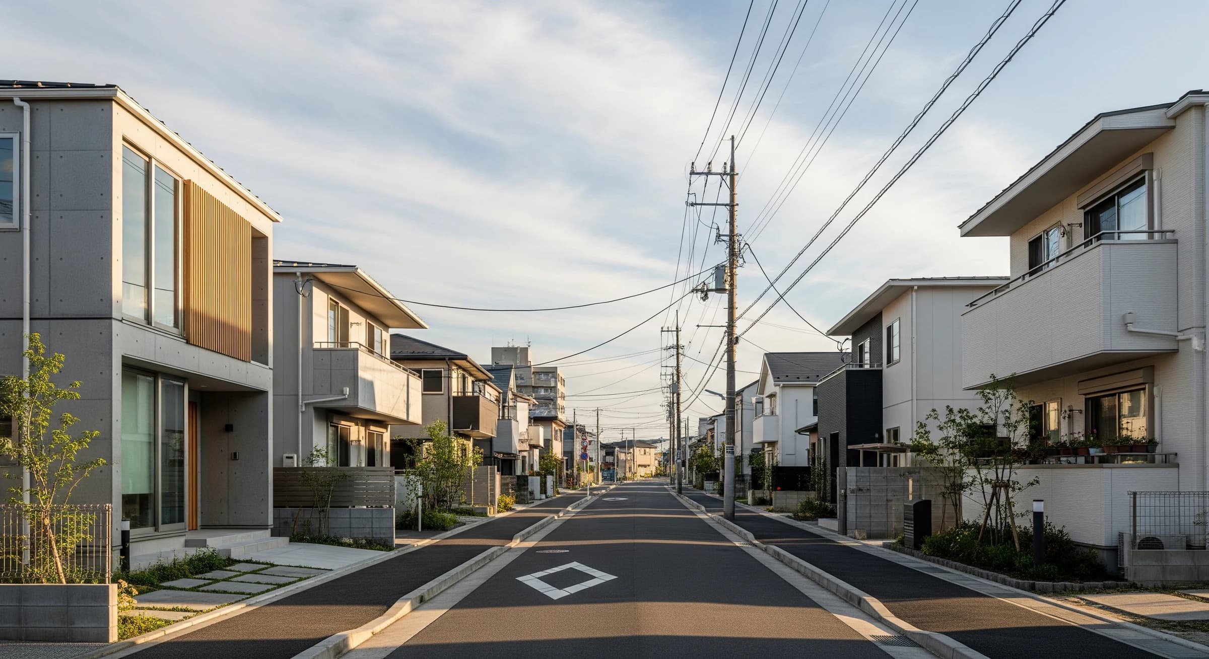 仙台市内の住宅街の風景