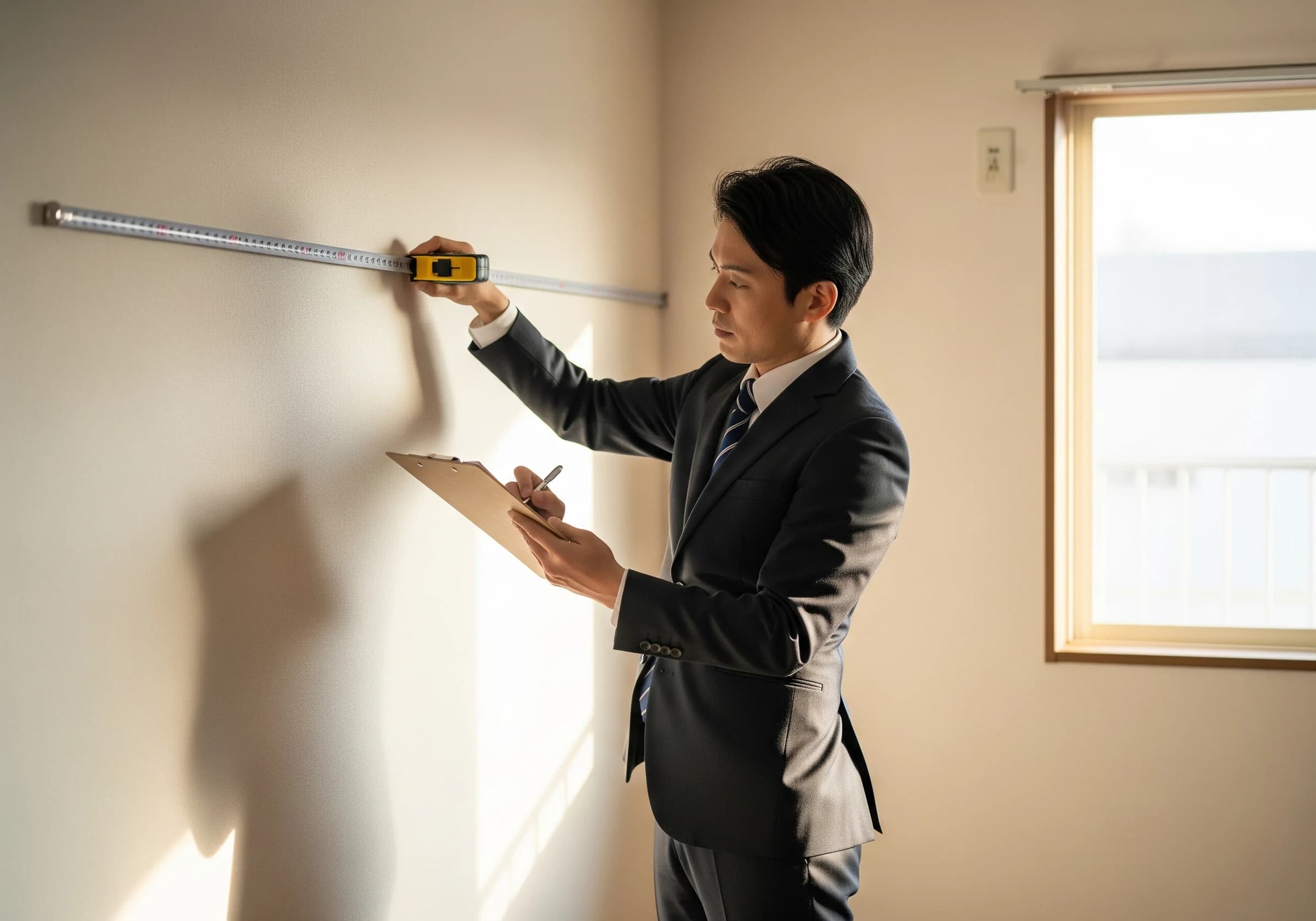 物件の査定を行う様子