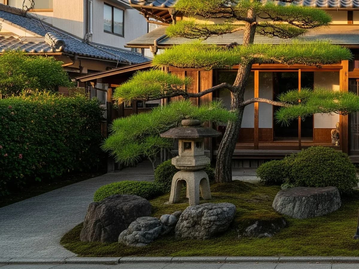 静かに手入れされた日本家屋の庭